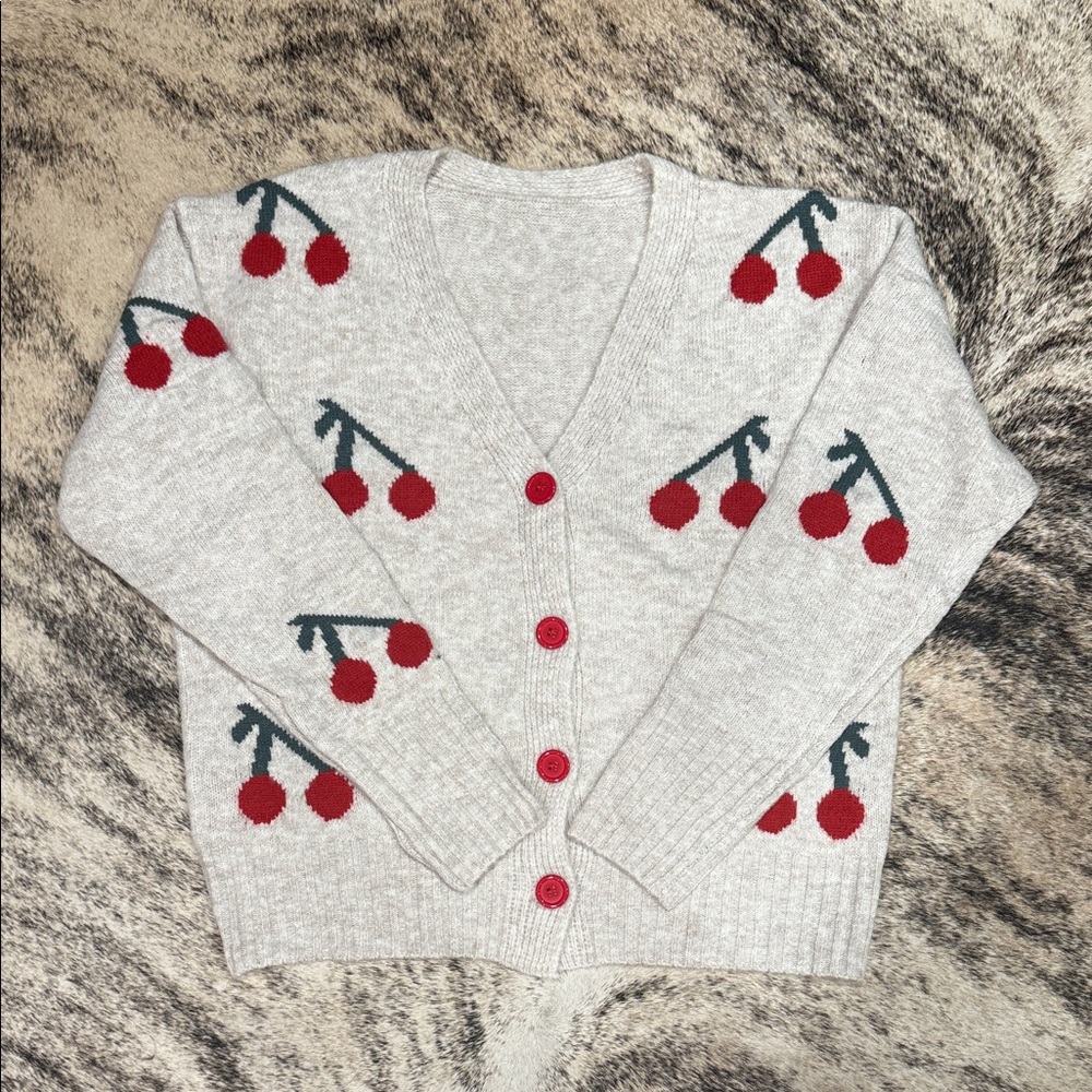 Cherry Sweater Cardigan
